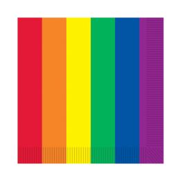 12 pieces Rainbow Beverage Napkins - Napkin and Paper Towel Holders