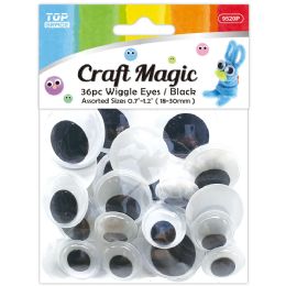 12 Pieces 36ct SeW-On Wiggle Eyes - Craft Tools