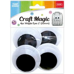 12 Pieces Wiggle Eyes 50mm/4ct - Craft Tools