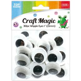 12 Pieces 25mm/30ct Wiggle Eyes - Craft Tools