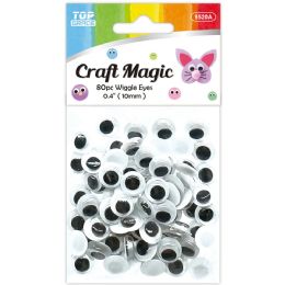 12 Pieces 10mm/80ct Wiggle Eyes - Craft Tools