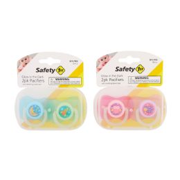 36 Pieces Safety 1st 2pk Glow In The Dark Pacifier W/ Sterilizing Travel Case - Baby Accessories