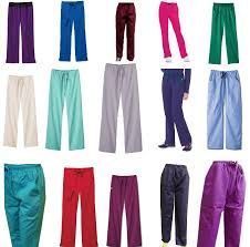 36 Wholesale Scrub Pants 3 Pockets Draw Strings Mix Colors