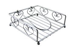 24 Pieces Chrome Napkin Holder With Arm Classic Heart Design, Silver - Napkin and Paper Towel Holders