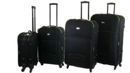 4 Bulk Travel 4pc/set Spinner Wheel Soft Luggage