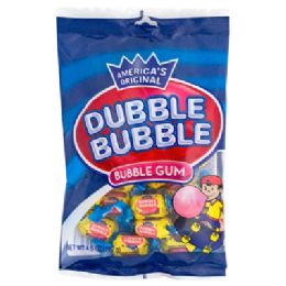 12 Wholesale Bubble Gum Dubble Bubble Origtwist Gum 4.5 Oz Peg Bag