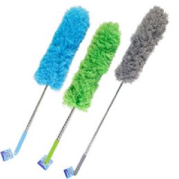 12 pieces Duster Extendable To 54in L  Polyester 3ast Colors Clean/ht - Dusters