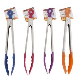 72 of Tongs Metal W/plastic Tip 10.125in 4 Fall Colors Harvest ht