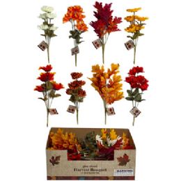 24 pieces Floral Bouquet Harvest 8asst 5-6 Stem In 24pc Pdq/harv ht - Store