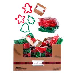 27 Pieces Cookie Cutter Christmas 4pk Plastic W/mesh Bag In 27pc Pdq Styles Random Packed - Christmas Novelties