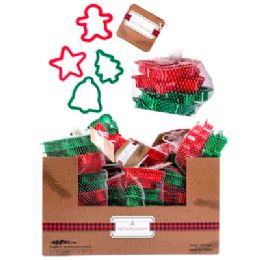 27 Wholesale Cookie Cutter Christmas 4pk Plastic W/mesh Bag In 27pc Pdq Styles Random Packed