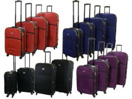 4 Bulk Travel 4pc/set Spinner Wheel Soft Luggage