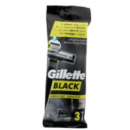 16 Wholesale Gillette Razor 3ct Black Fixed