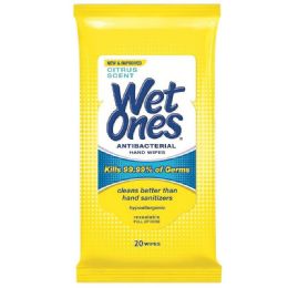 10 of Wet Ones Wipes 20ct Yellow Tro