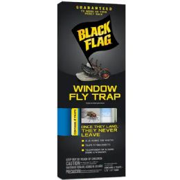 24 Wholesale Black Flag Window Fly Trap 4ct