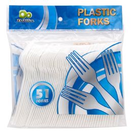 24 pieces Basic Home Cutlery Fork 51ct S - Disposable Cutlery