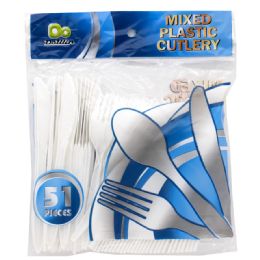 24 pieces Basic Home Cutlery Mix 51ct pa - Disposable Cutlery