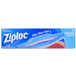 12 pieces Ziploc Freezer Bag 14ct Gallon - Food Storage Containers