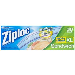 12 pieces Ziploc Sandwich Bag 30ct xl - Food Storage Containers