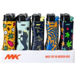 50 pieces Mk Lighter 1 Ct Lint Hemp Grip Assorted Colors - Lighters