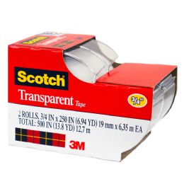 144 Pieces 3m Scotch Transparant Tape 3/4 - Tape & Tape Dispensers