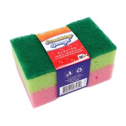 48 pieces Ezduzzit Scrubbing Sponge 5x3x - Scouring Pads & Sponges
