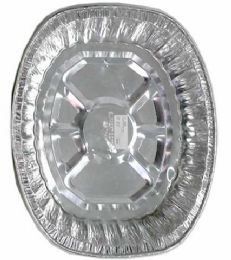 100 Pieces Aluminum Tray Oval 18.5x13.5 in - Aluminum Pans