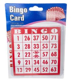 72 Wholesale Bingo Cards 35pc
