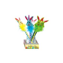 48 Wholesale Easter Ball Pen With Foam Bunny