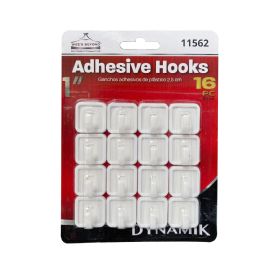 72 pieces 16 Pc Adhesive Hooks - Hooks