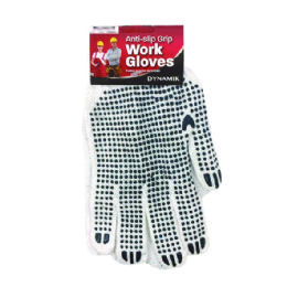 144 pieces Rubber Grip Cotton Work Gloves - Working Gloves