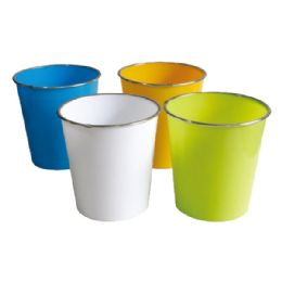 48 of Trash Can W/metallic Rim 8.5"dia.x9"h