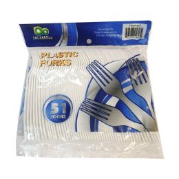 24 pieces 51pc Plastic Forks - Disposable Cutlery