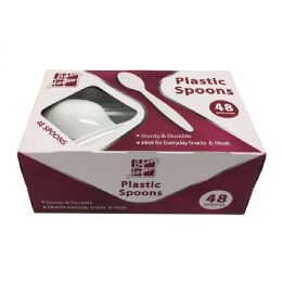 24 of 48pk Plastic Spoons, 24 Boxes/case
