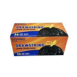 8 pieces 36ct 30gal Drawstring Trash Bag - Garbage & Storage Bags