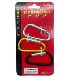 36 Pieces 3pc Spring Link D Ring - Clips and Fasteners