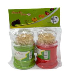 240 Pieces 2pk 200pc Toothpick In Plast Container - Toothpicks