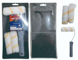 24 Pieces 4-Piece Paint Roller Set. Tray - Paint and Supplies