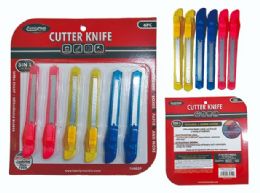 96 Wholesale Cutter Knife 6pc