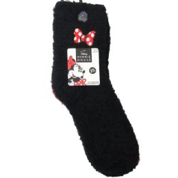 60 Bulk 2pk Disney Minnie Cozy Socks Size 9-11 C/p 60