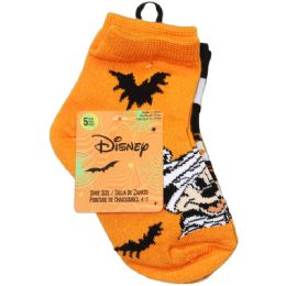 5pk Mickey Mouse Boo Qrt Socks Size 2T-4t