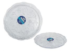 48 Pieces CrystaL-Like Round Tray - Serving Trays