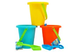 12 Pieces Beach Bucket With Shovel (7.5") - Beach Toys