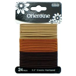 48 of 24ps Elastic Hair Ties 12/300s Coffee