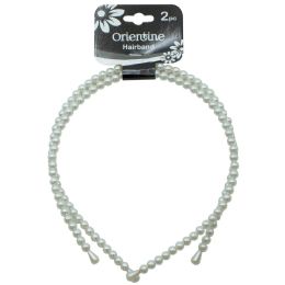 48 Pieces 2ps Pearl Headband - Hair Accessories
