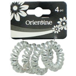 48 Pieces 4ps Coil Hair Ties Wht - Hair Accessories