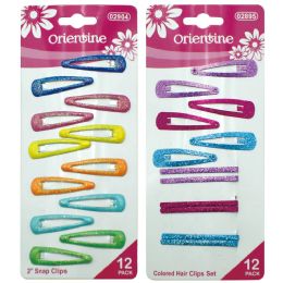 48 Pieces 12ps Snap Clip&pin Set - Hair Accessories