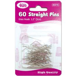 24 Pieces 60ct Straight Pins - Sewing Supplies