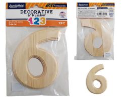 144 Wholesale Wooden Number 6