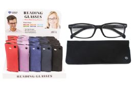 60 Wholesale Reading Glasses With Pouch Assorted Colors And Strengths